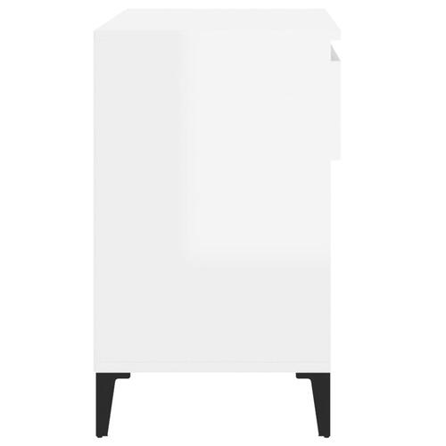 Skoreol 70x36x60 cm konstrueret træ hvid højglans