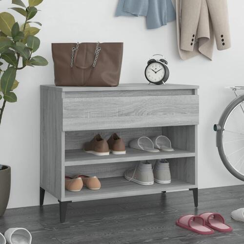 Skoskab 102x36x60 cm konstrueret træ grå sonoma-eg