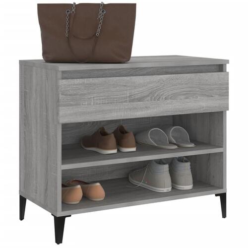 Skoskab 102x36x60 cm konstrueret træ grå sonoma-eg