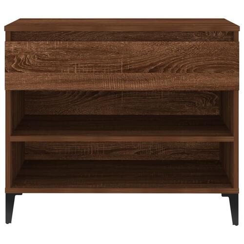 Skoreol 70x36x60 cm konstrueret træ brun egetræsfarve