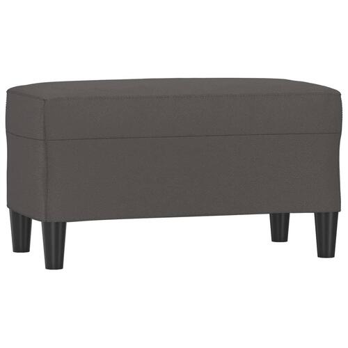 Bænk 70x35x41 cm kunstlæder grå