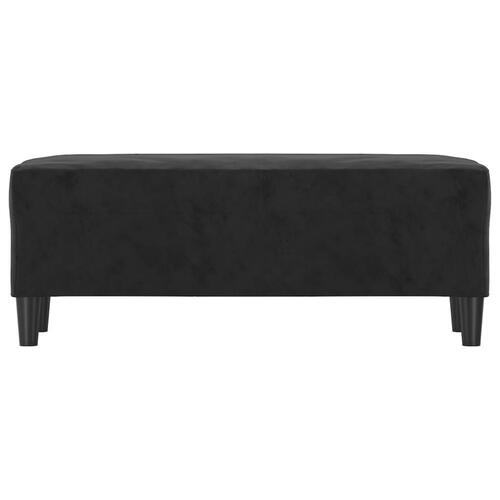 Bænk 100x35x41 cm velour sort
