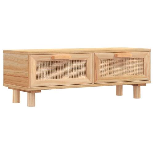 Sofabord 80x40x30 cm konstrueret træ og massivt fyrretræ brun