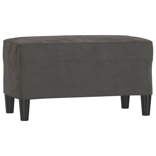 Bænk 70x35x41 cm fløjl mørkegrå