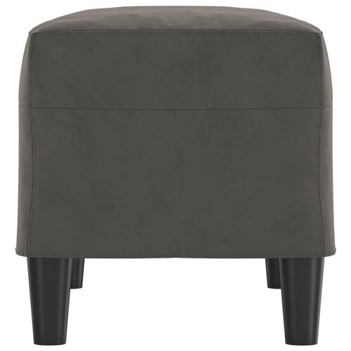 Bænk 70x35x41 cm fløjl mørkegrå