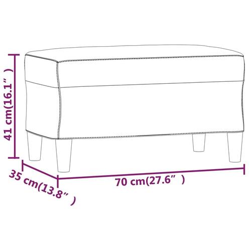 Bænk 70x35x41 cm velour brun