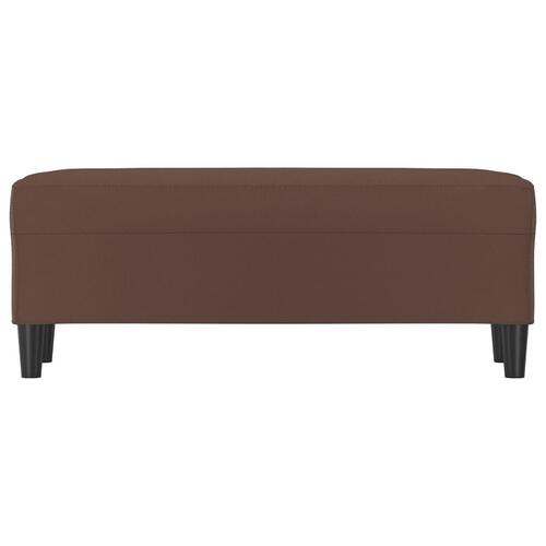 Bænk 100x35x41 cm kunstlæder brun