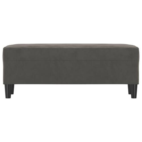 Bænk 100x35x41 cm fløjl mørkegrå