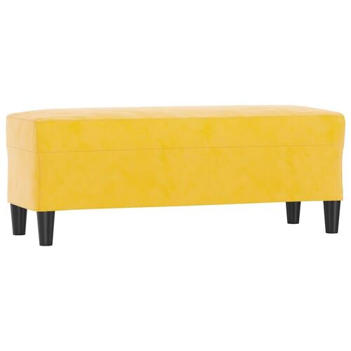 Bænk 100x35x41 cm velour gul