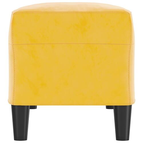 Bænk 100x35x41 cm velour gul