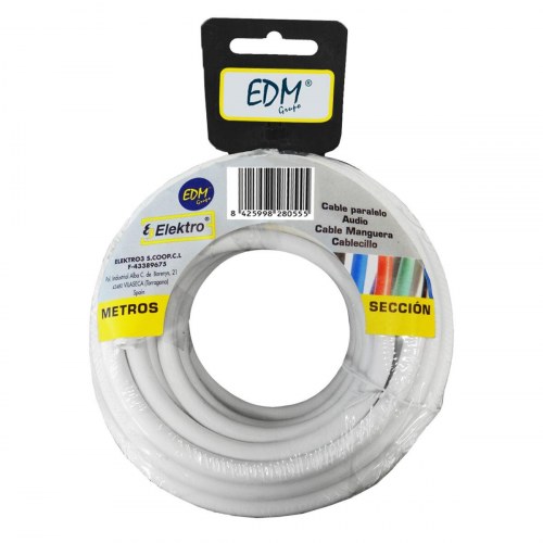 EDM Product kabel 2 x 1,5 mm - hvid, 25 m (28115)