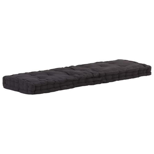 Hynder til pallesofa 2 stk. bomuld sort