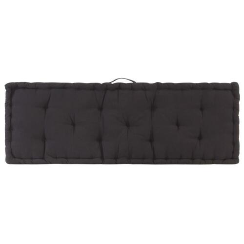 Hynder til pallesofa 2 stk. bomuld sort
