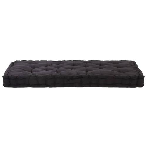 Hynder til pallesofa 2 stk. bomuld sort