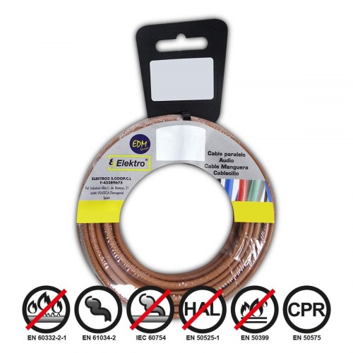 EDM Product kabel - brun, 4 mm, 4 x 1,5 mm, 15 m