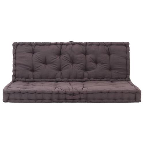 Hynder til pallesofa 2 stk. bomuld antracitgrå
