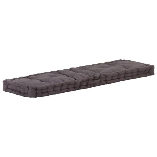 Hynder til pallesofa 2 stk. bomuld antracitgrå