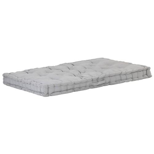 Hynder til pallesofa 2 stk. bomuld grå