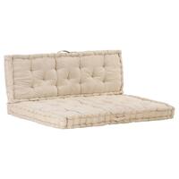 Hynder til pallesofa 2 stk. bomuld beige