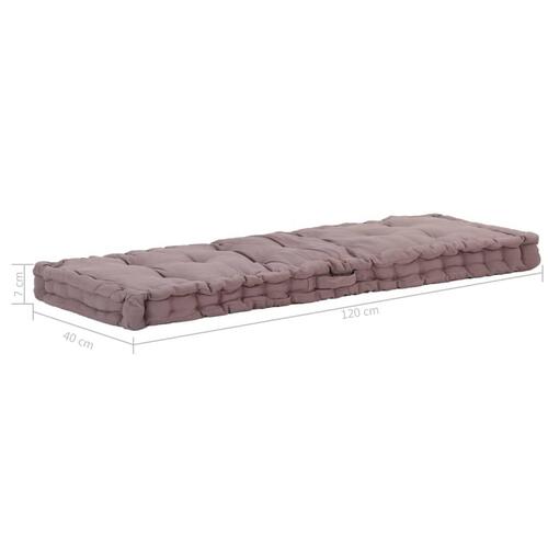 Hynder til pallesofa 2 stk. bomuld gråbrun