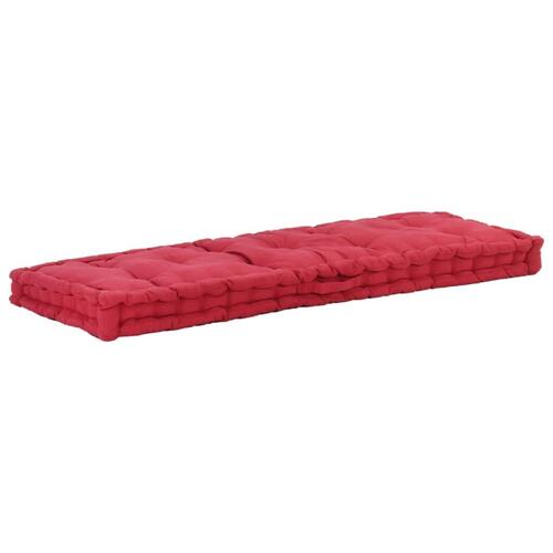 Hynder til pallesofa 2 stk. bomuld bordeaux