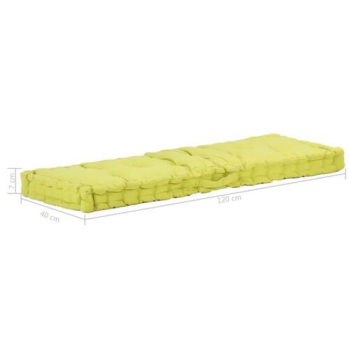 Hynder til pallesofa 2 stk. bomuld grøn