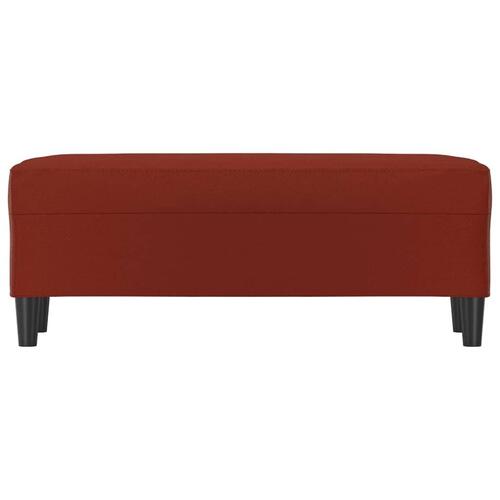 Bænk 100x35x41 cm kunstlæder vinrød