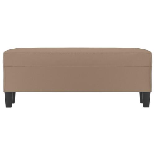 Bænk 100x35x41 cm kunstlæder cappuccino farvet