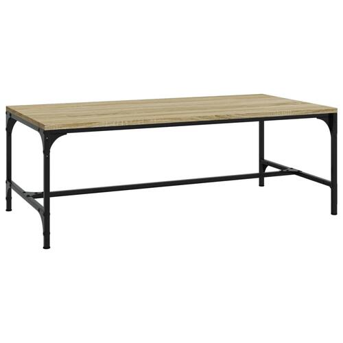 Sofabord 100x50x35 cm konstrueret træ sonoma-eg