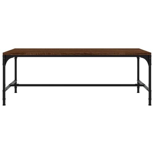 Sofabord 100x50x35 cm konstrueret træ brun egetræsfarve