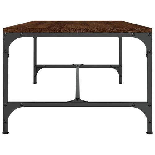 Sofabord 100x50x35 cm konstrueret træ brun egetræsfarve