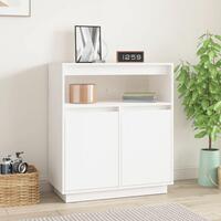Skænk 70x34x80 cm massivt fyrretræ hvid