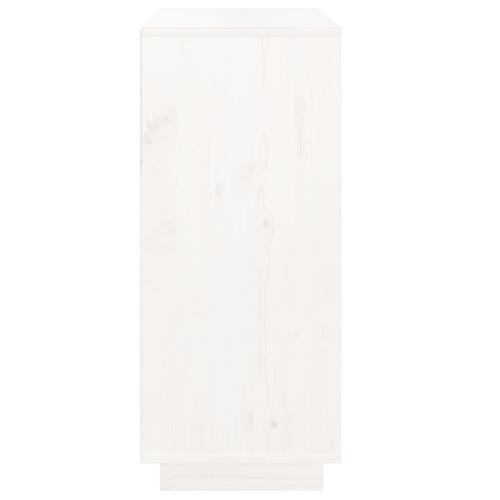 Skænk 70x34x80 cm massivt fyrretræ hvid
