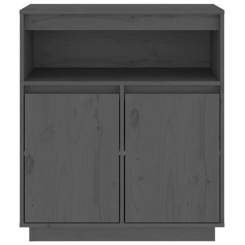 Skænk 70x34x80 cm massivt fyrretræ grå