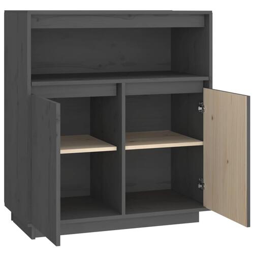 Skænk 70x34x80 cm massivt fyrretræ grå