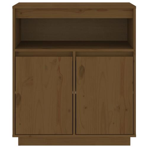 Skænk 70x34x80 cm massivt fyrretræ gyldenbrun