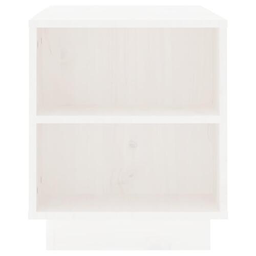 Tv-bord 110x35x40,5 cm massivt fyrretræ hvid