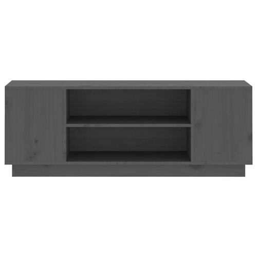 Tv-bord 110x35x40,5 cm massivt fyrretræ grå