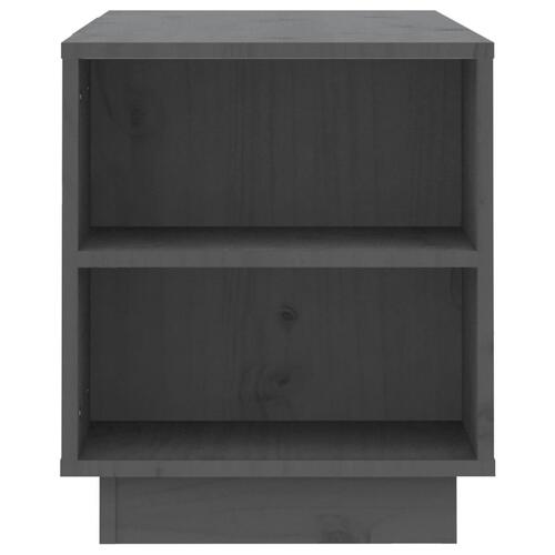 Tv-bord 110x35x40,5 cm massivt fyrretræ grå