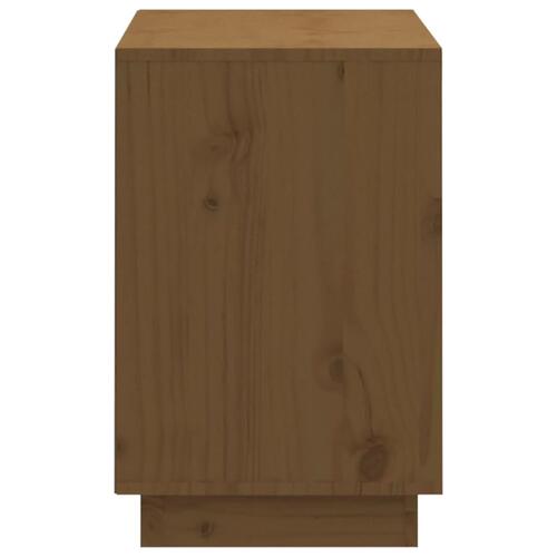 Skoreol 110x34x52 cm massivt fyrretræ gyldenbrun