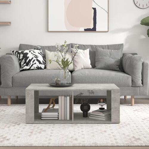 Sofabord 100x50x36 cm konstrueret træ betongrå