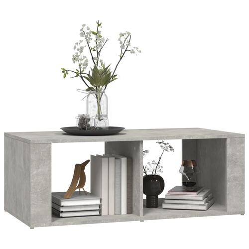 Sofabord 100x50x36 cm konstrueret træ betongrå