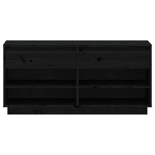 Skoreol 110x34x52 cm massivt fyrretræ sort