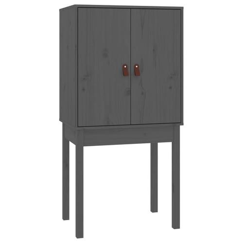 Højskab 60x40x120 cm massivt fyrretræ grå