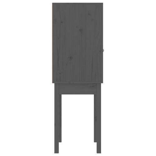 Højskab 60x40x120 cm massivt fyrretræ grå