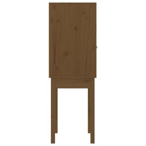 Højskab 60x40x120 cm massivt fyrretræ gyldenbrun