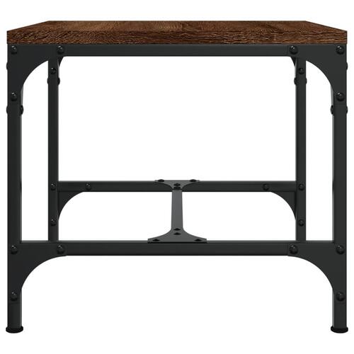 Sofabord 50x50x35 cm konstrueret træ brun egetræsfarve