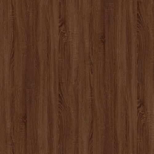 Sofabord 50x50x35 cm konstrueret træ brun egetræsfarve