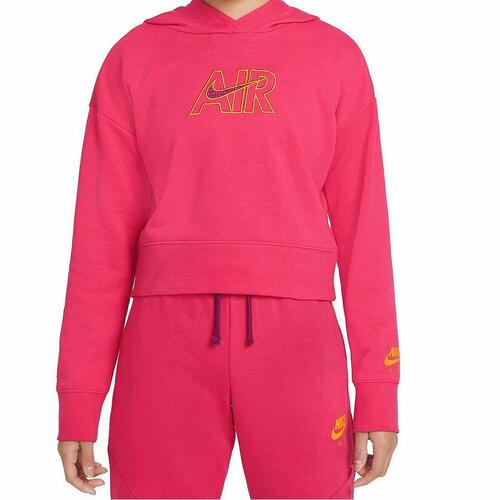 Sweatshirt med hætte til piger CROP HOODIE Nike DM8372 666 Pink 16 år