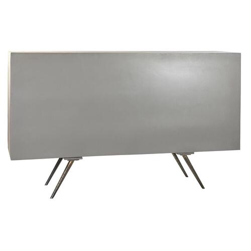 Skænk Grå Gylden Metal Hvid Mangotræ (152 x 43 x 84 cm)